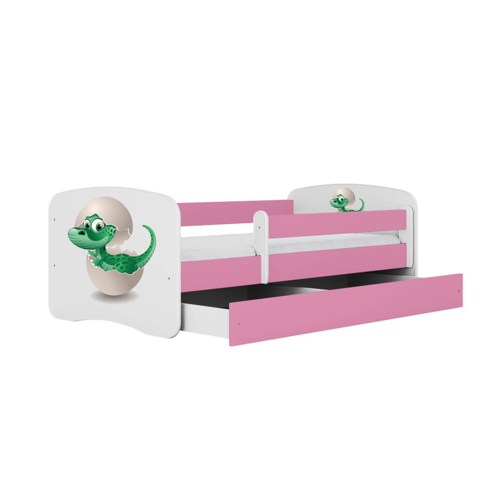 Dodatki w kolorze: różowym/łóżko dino