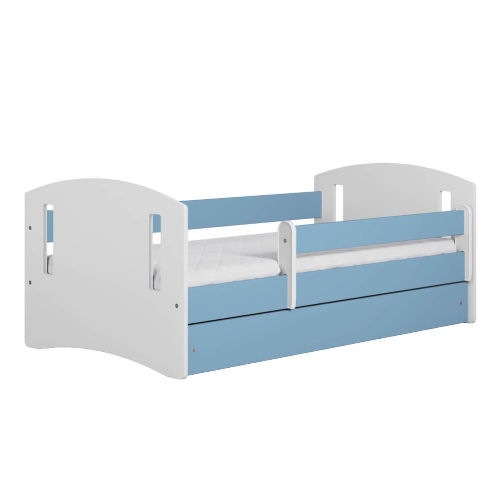 Łóżko Classic 2 kolor: biały+bok długi niebieski