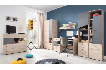 Kolekcja Delta - dąb/ antracyt