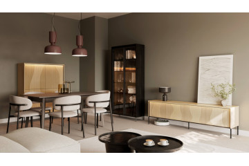 Kolekcja Flow - dąb vincenza bielona/ czarny