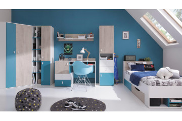 Kolekcja Planet - biały lux/ dąb/ morski