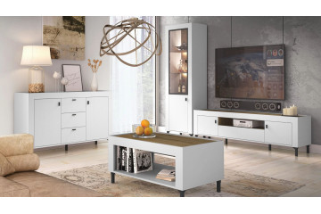 Kolekcja Mossa - biały/ dąb whisky Kolekcja Mossa - biały/ dąb whisky